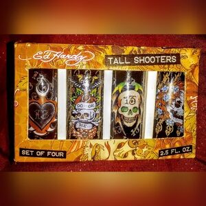 Ed Hardy {Set of Four} Shot Glasses
